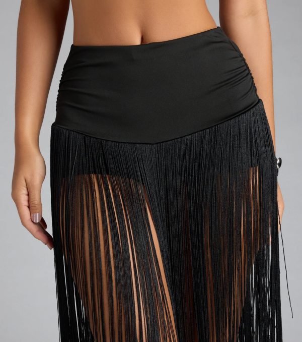 Trendy Moves Long Fringe Skirt - Image 4