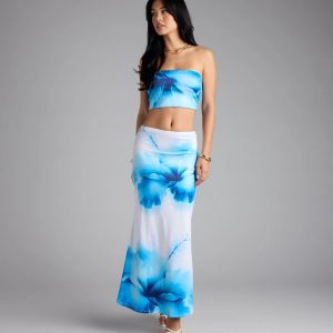 Bold Muse Floral Print Maxi Skirt