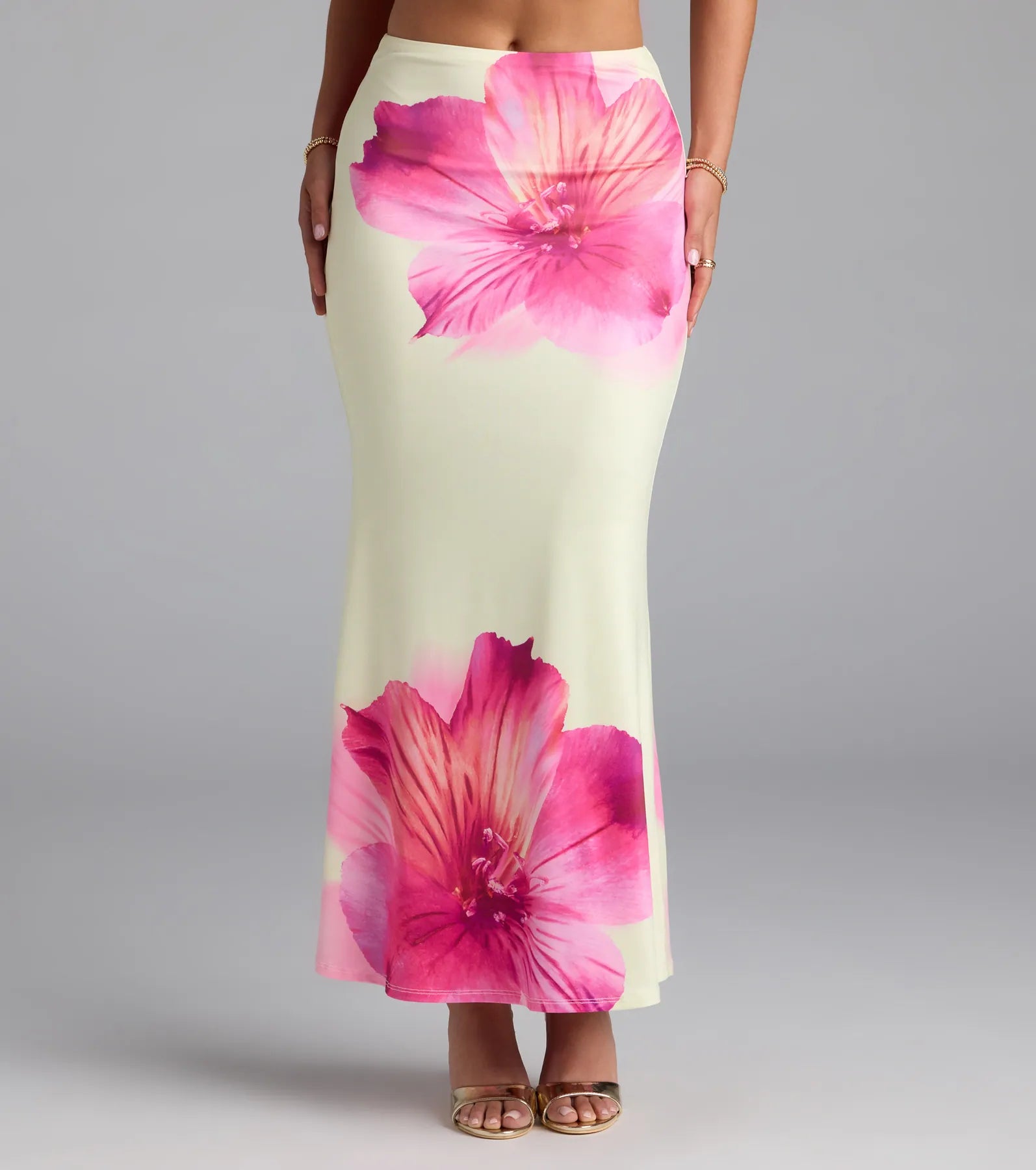 Sandy Shores Tropical Floral Maxi Skirt - Image 4