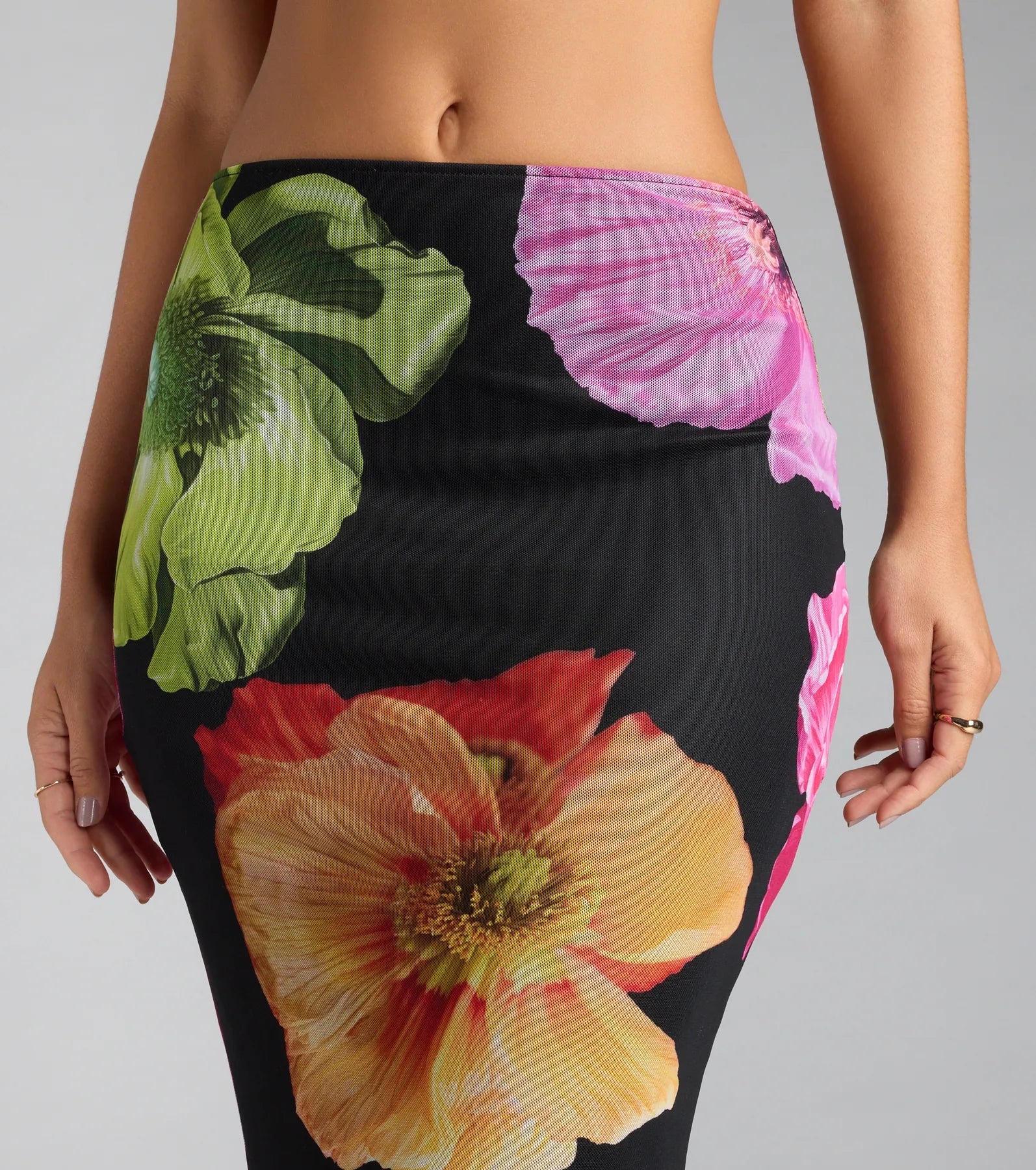 Island Muse Tropical Floral Maxi Skirt - Image 3