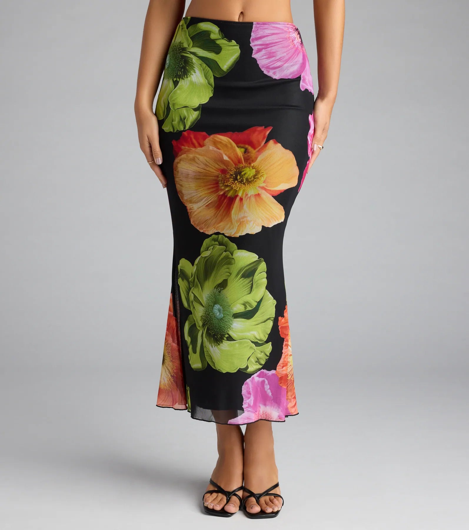 Island Muse Tropical Floral Maxi Skirt - Image 4