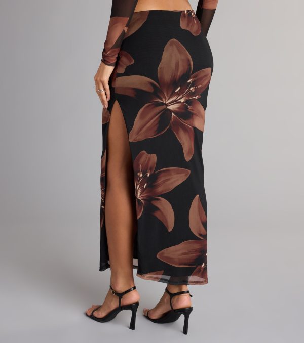 Sweet Escape Floral Slit Maxi Skirt - Image 2