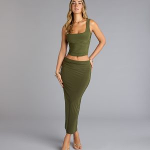 Bold Simplicity Bodycon Maxi Skirt