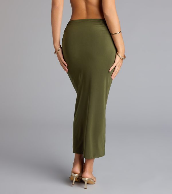 Bold Simplicity Bodycon Maxi Skirt - Image 2