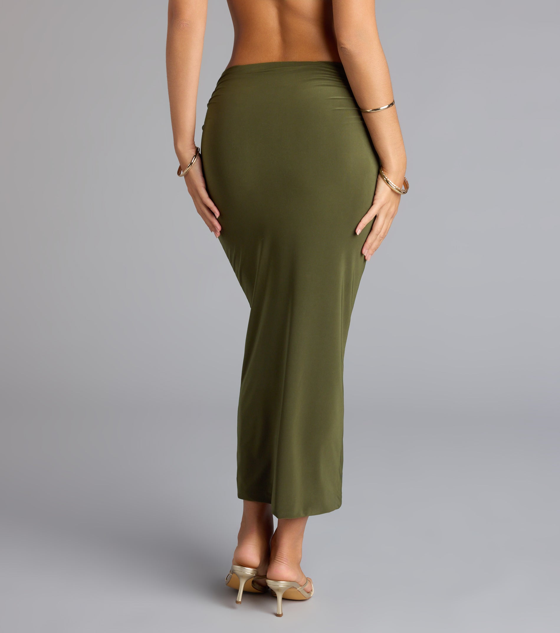 Bold Simplicity Bodycon Maxi Skirt - Image 2