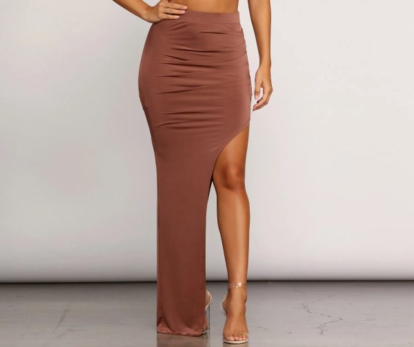 On Ice Asymmetrical Maxi Skirt - Image 2