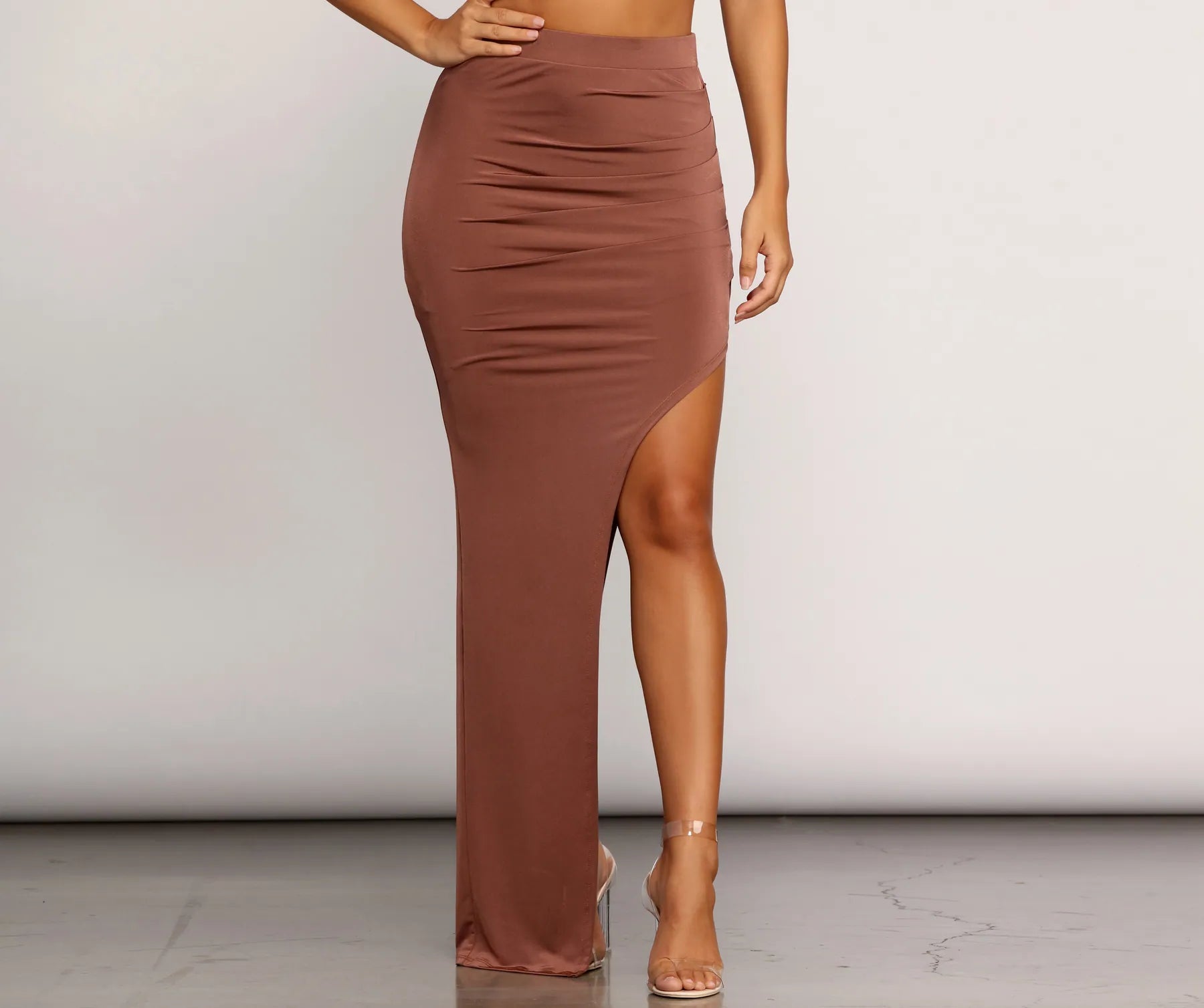 On Ice Asymmetrical Maxi Skirt - Image 2