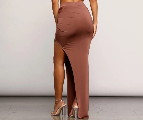 On Ice Asymmetrical Maxi Skirt - Image 4