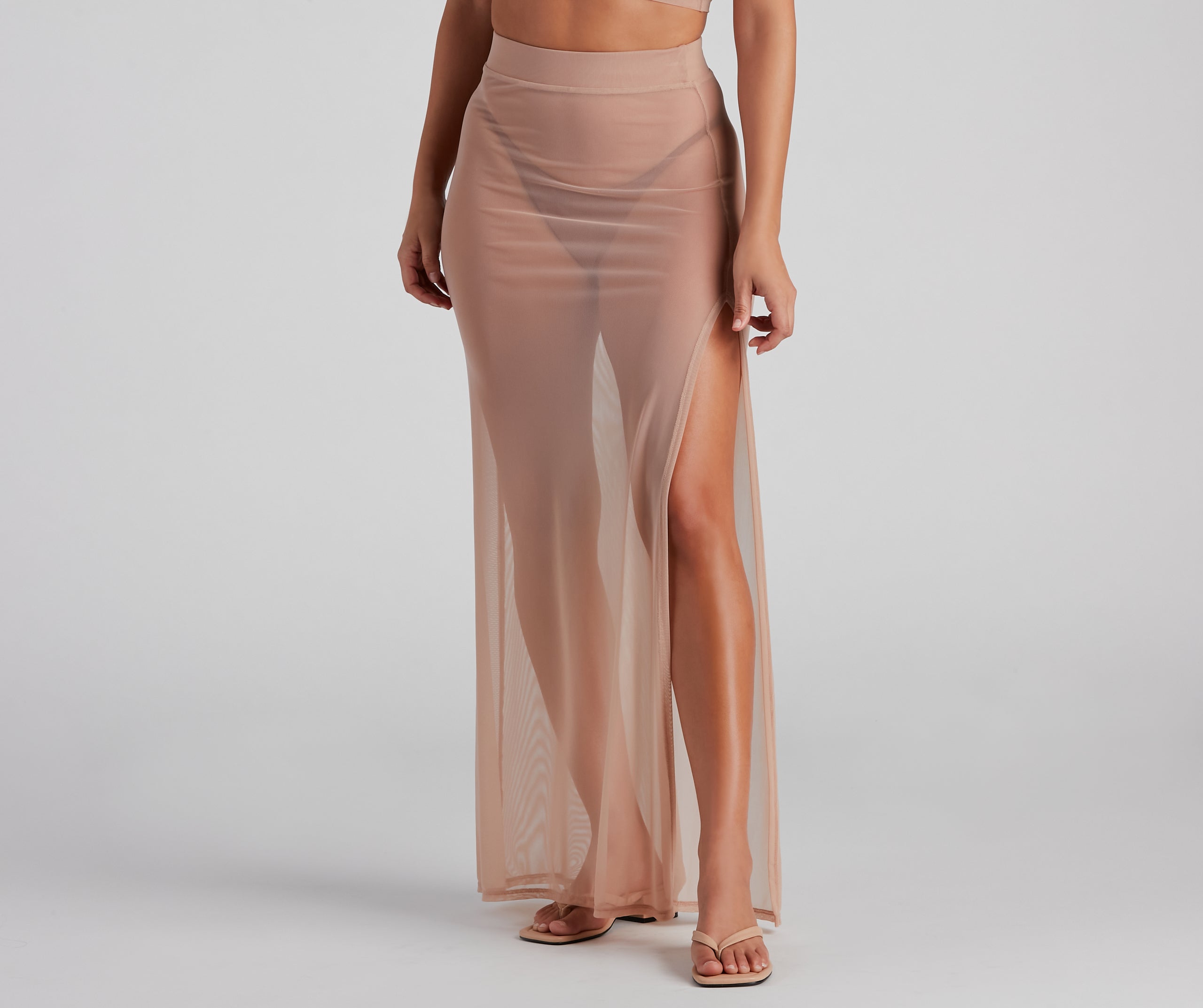 Wrap Me In Glam Mesh Maxi Skirt - Image 6