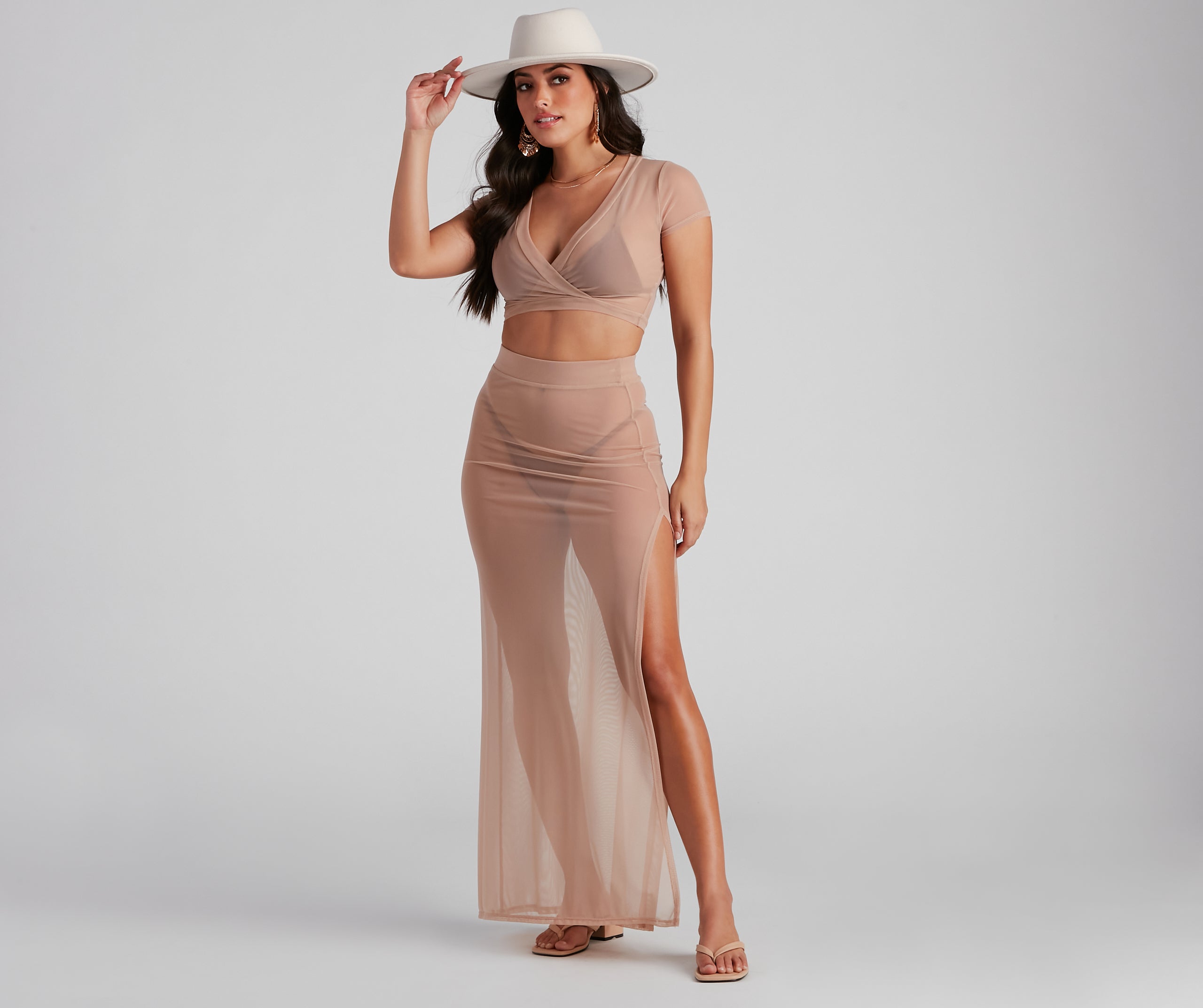 Wrap Me In Glam Mesh Maxi Skirt - Image 7