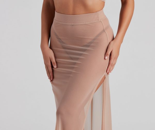 Wrap Me In Glam Mesh Maxi Skirt - Image 8