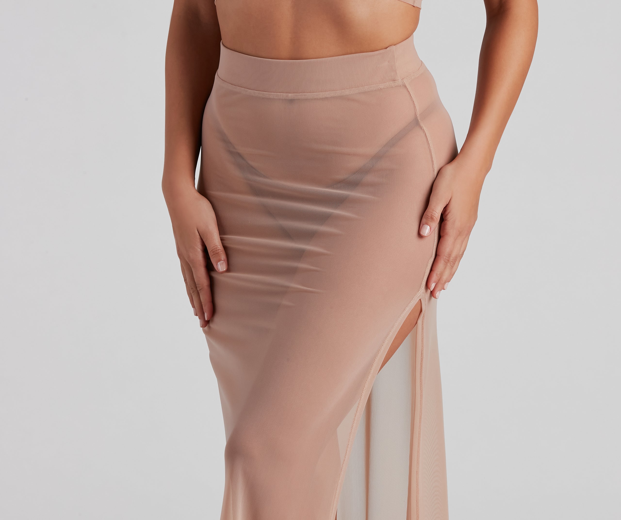 Wrap Me In Glam Mesh Maxi Skirt - Image 8