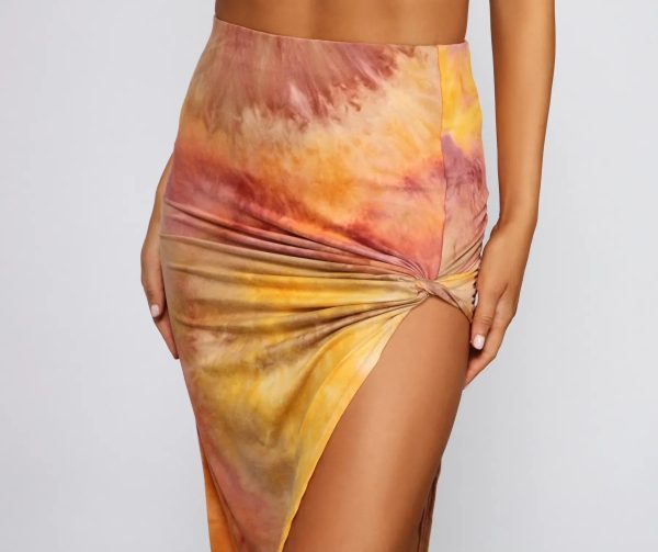 Golden Hour Tie-Dye Maxi Skirt - Image 8