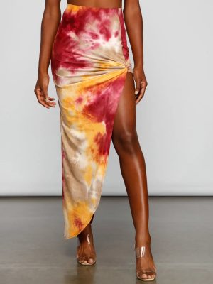 Golden Hour Tie-Dye Maxi Skirt