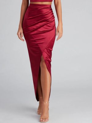Sleek Moves Wrap Maxi Skirt