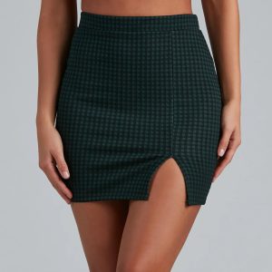 City Chic Plaid Mini Skirt