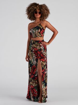 Vacay Approved Printed Maxi Skirt