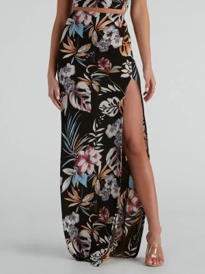 Ticket To Paradise Slit Maxi Skirt