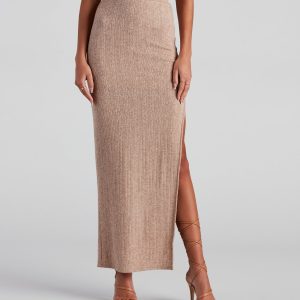 Cozy Day Cable Knit Skirt