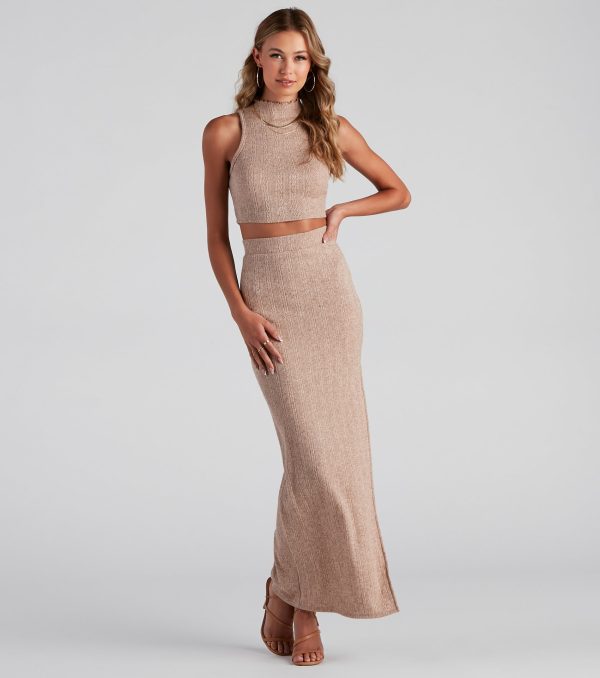 Cozy Day Cable Knit Skirt - Image 2