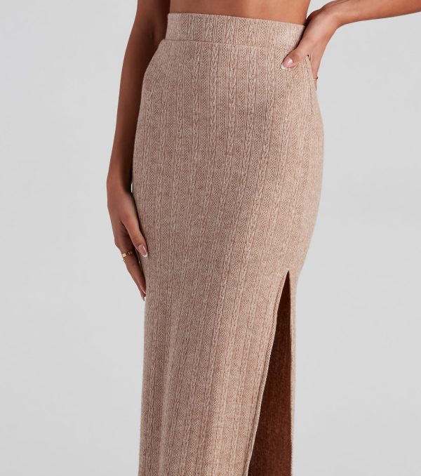 Cozy Day Cable Knit Skirt - Image 4