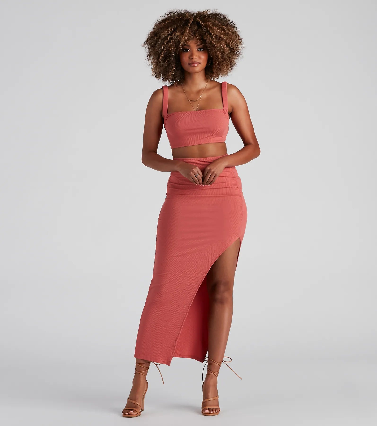 Spring Sunset Slit Maxi Skirt - Image 2