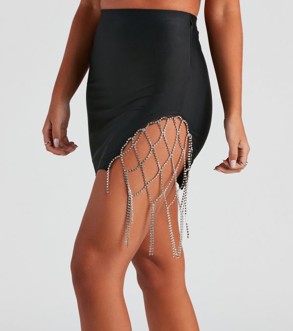 Glam Catch Rhinestone Mini Skirt - Image 2
