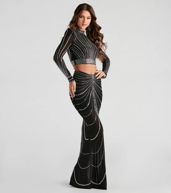 Wrapped In Rhinestone Maxi Skirt - Image 11