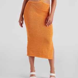 Sunset Beauty Cutout Midi Skirt
