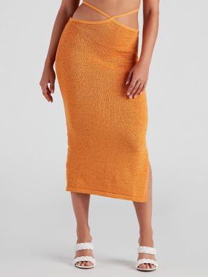 Sunset Beauty Cutout Midi Skirt