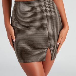 Preppy Fall Vibes Knit Mini Skirt