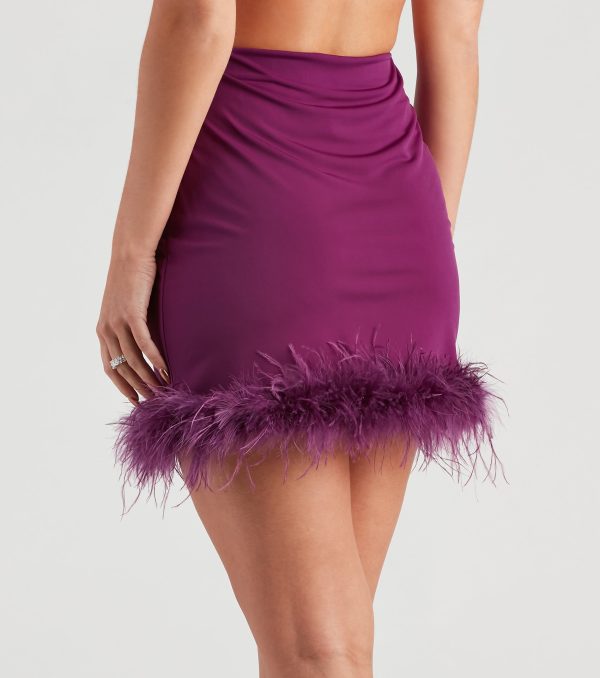 Upscale Diva Marabou Mini Skirt - Image 4