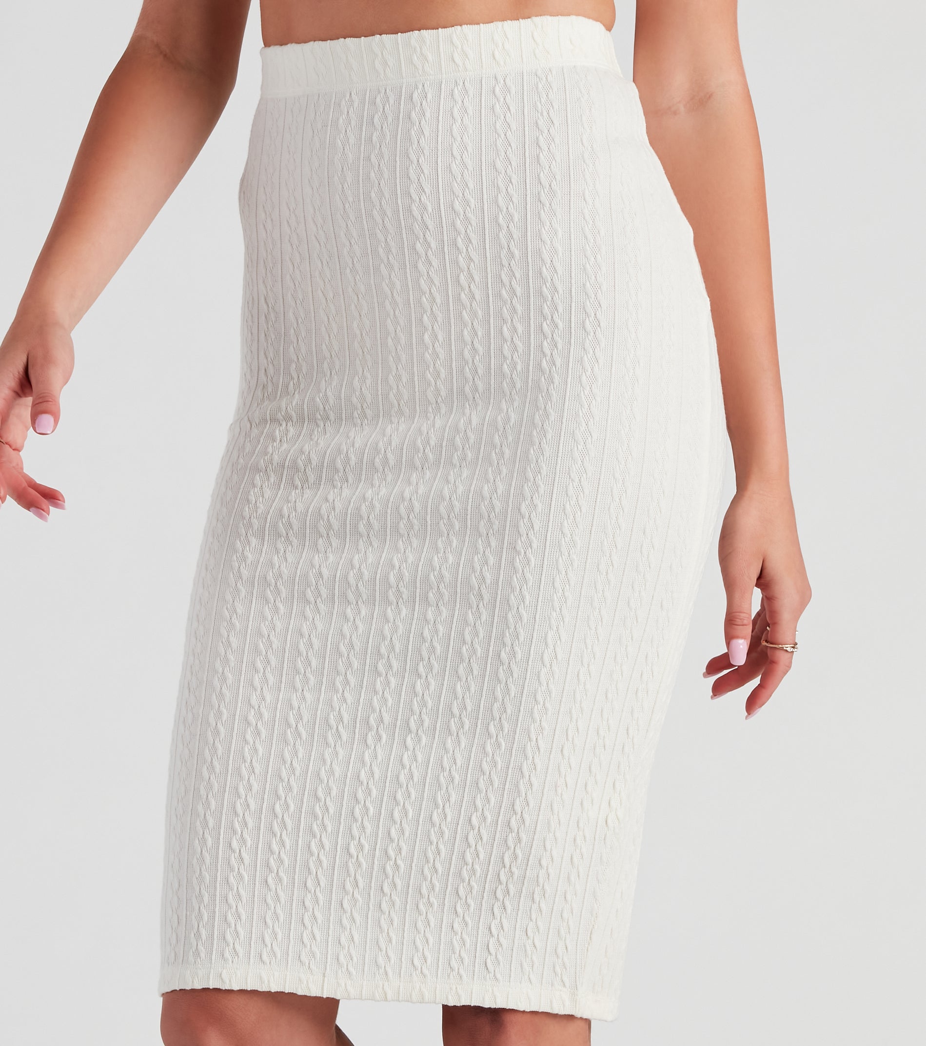 Cabin Cable Knit Midi Skirt - Image 4