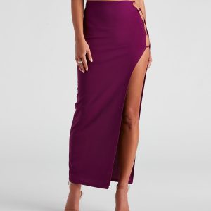 Teach Me Tonight Crepe Maxi Skirt