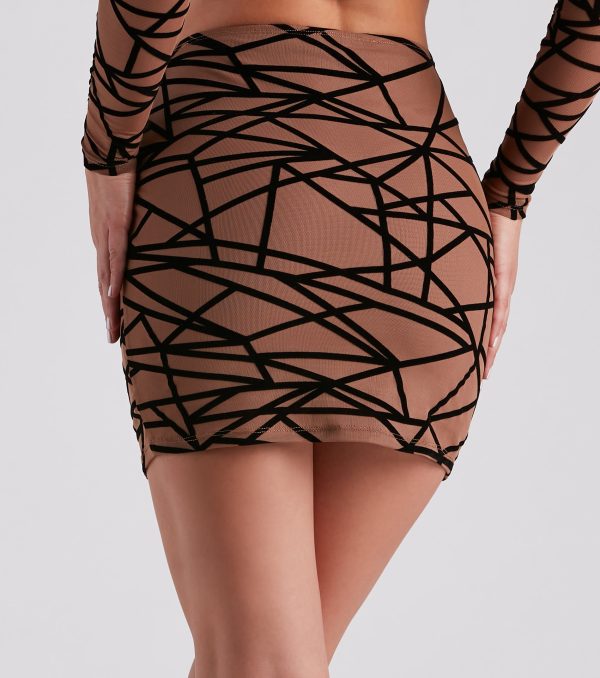 Match Made Mesh Abstract Skirt - Image 3