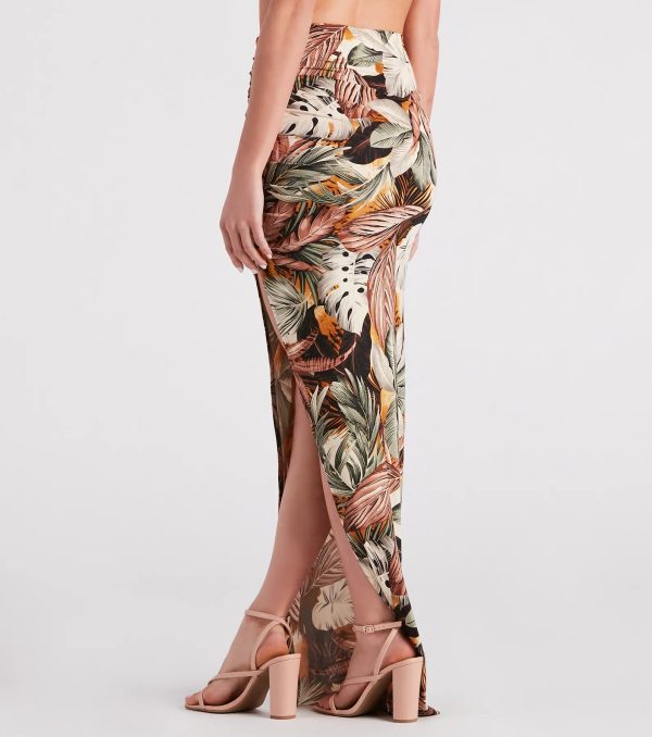 Vacay Muse Tropical Print Maxi Skirt - Image 3