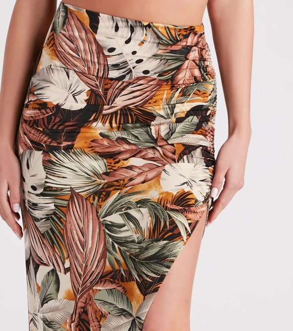 Vacay Muse Tropical Print Maxi Skirt - Image 4