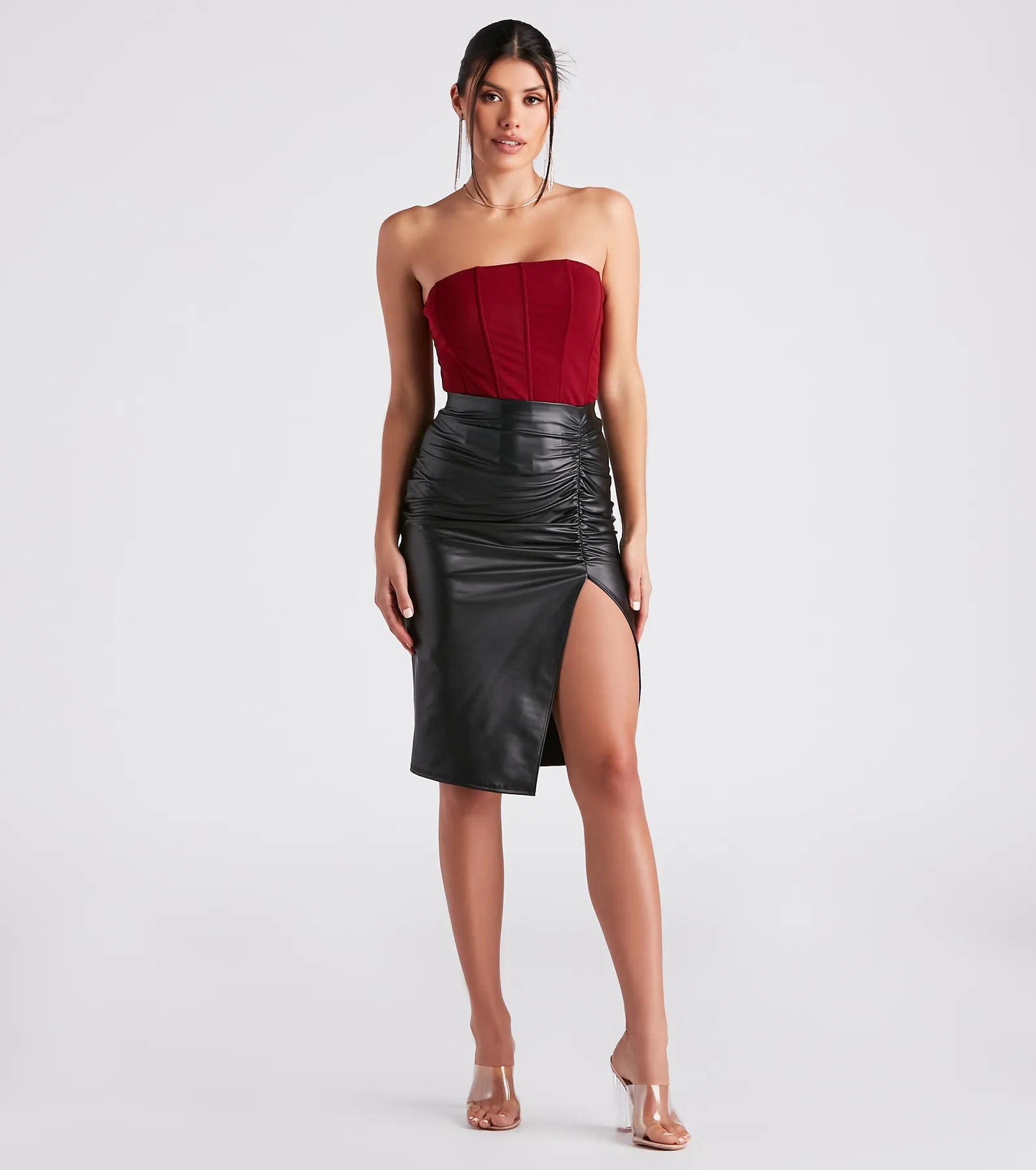 Sassy Intention Faux Leather Skirt - Image 2