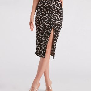 Fiercely Chic Leopard Midi Skirt