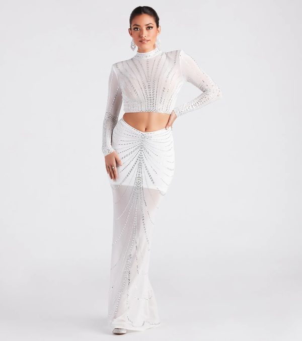 Wrapped In Rhinestone Maxi Skirt - Image 6