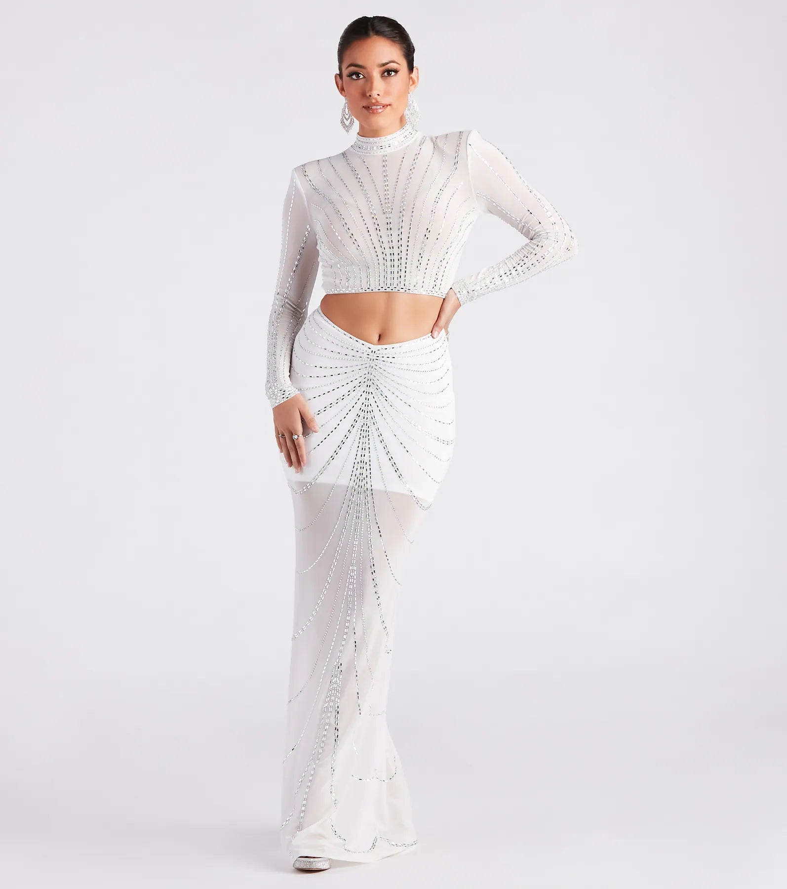 Wrapped In Rhinestone Maxi Skirt - Image 6