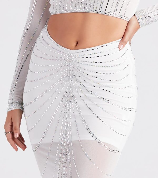 Wrapped In Rhinestone Maxi Skirt - Image 8