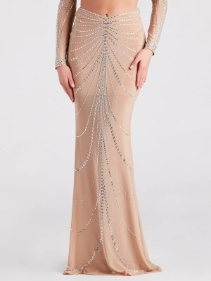 Wrapped In Rhinestone Maxi Skirt