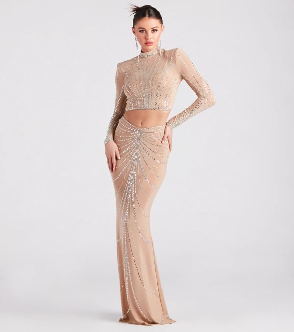Wrapped In Rhinestone Maxi Skirt - Image 2