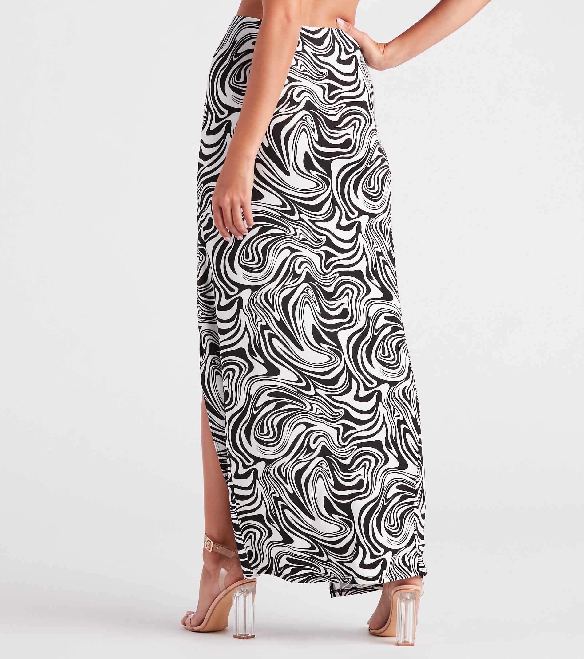 Standout In Style Swirl Print Maxi Skirt - Image 4