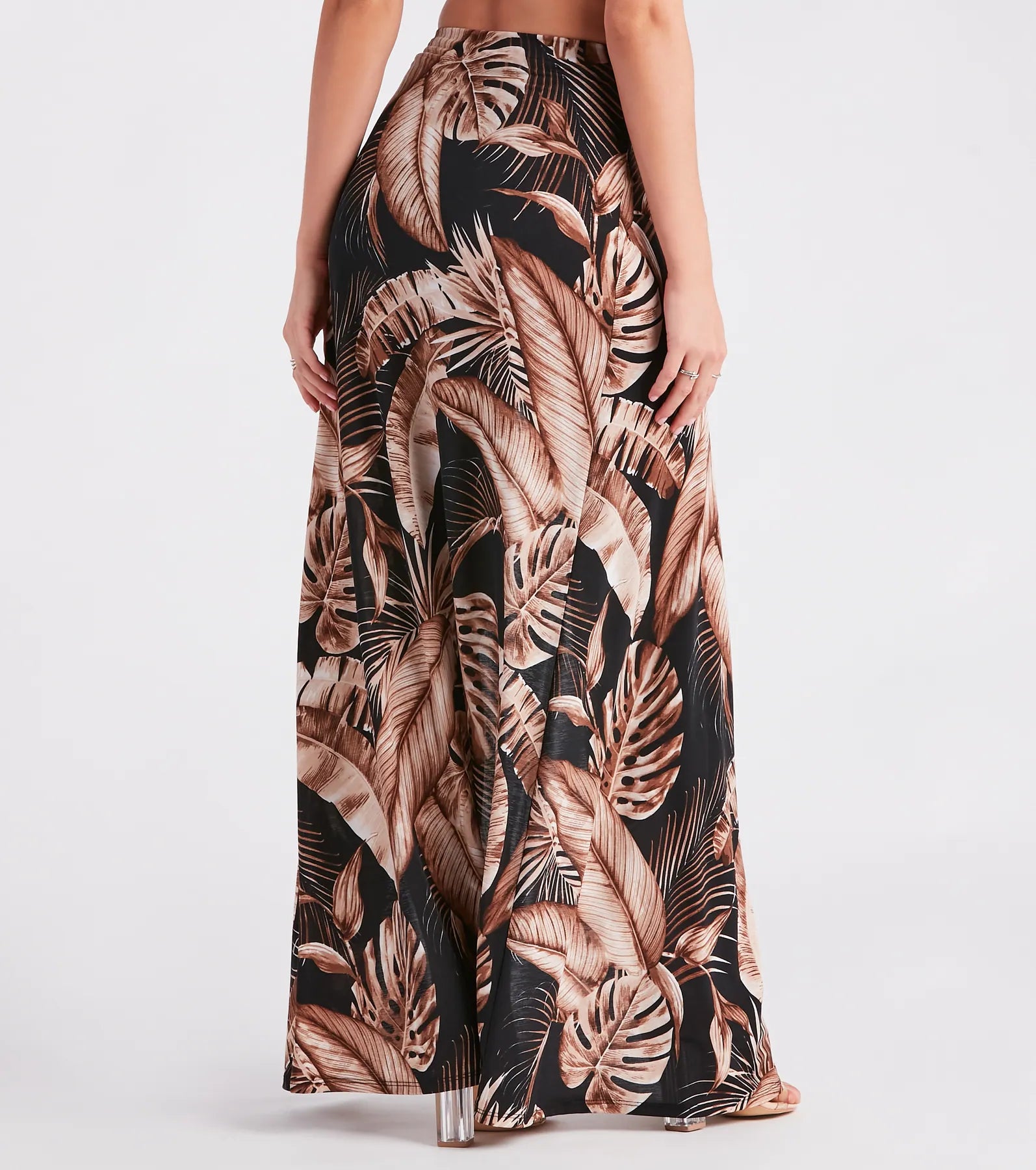 Vacay State Of Mind Tropical Slit Maxi Skirt - Image 3