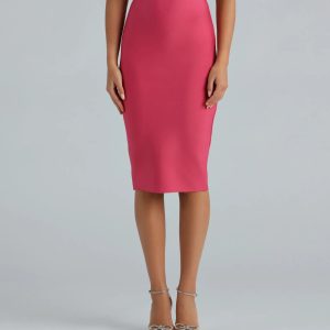 Chic And Sculpted Bandage Pencil Skirt