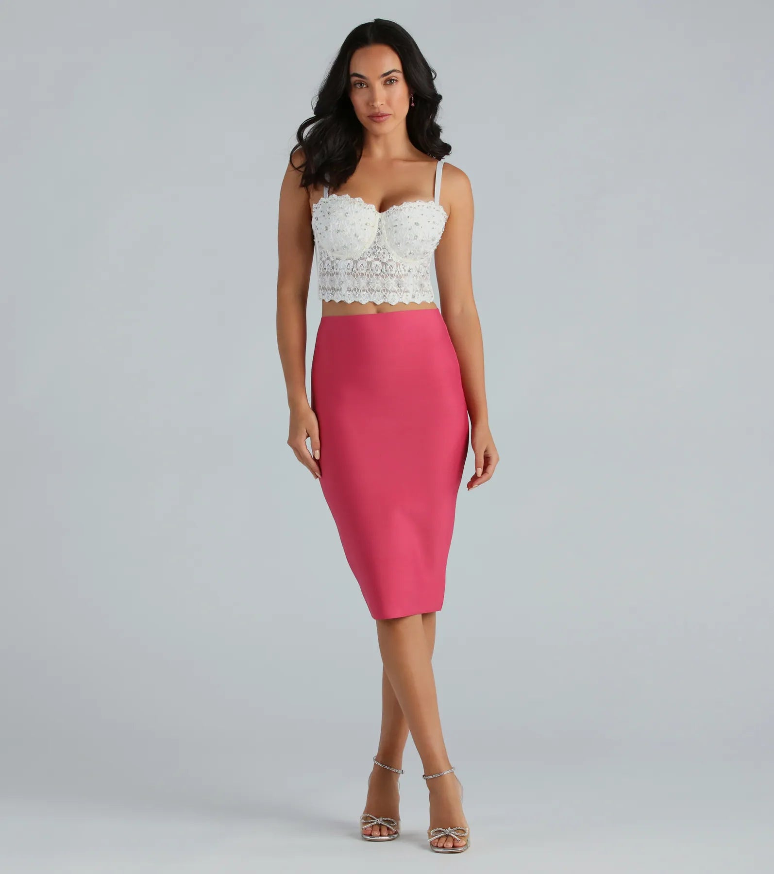 Chic And Sculpted Bandage Pencil Skirt - Image 2
