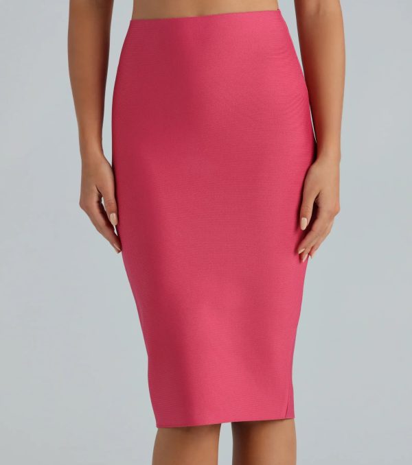 Chic And Sculpted Bandage Pencil Skirt - Image 4