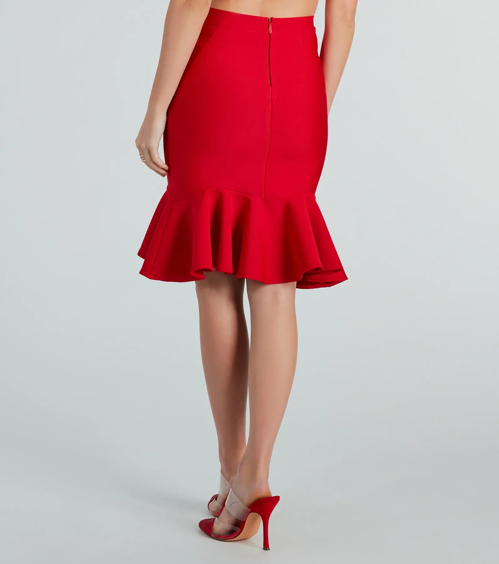Sealed With A Kiss Bandage Midi Skirt - Image 3